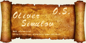 Oliver Simulov vizit kartica